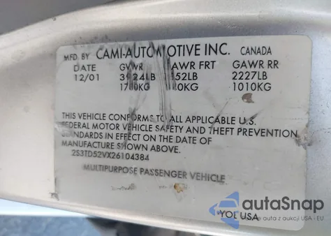 2002 Suzuki Vitara Jlx from USA, damaged, VIN 2S3TD52VX26104384